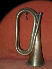 ANTIQUE BRASS AND COPPER MILITARY BUGLE 