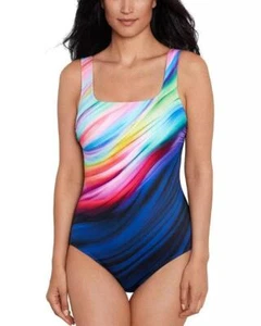 GREAT LENGTHS LONGITUDE 12 Sport Holy Streak Scoopneck Swimsuit NEW - Picture 1 of 2