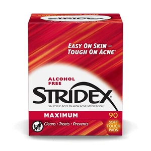 Stridex, Single-Step Acne Control, Maximum, 90 Soft Touch Pads - USA IMPORT - Picture 1 of 9