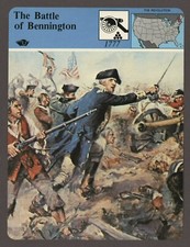 The Battle of Bennington  Story of America Revolution History Card