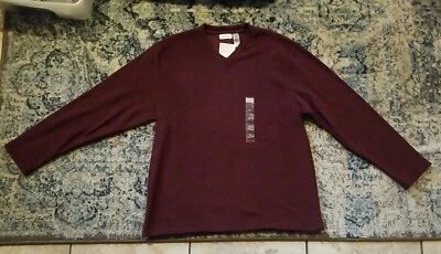 CONCEPTS BY CLAIBORNE LONG SLEEVE  mens Burgundy SWEATER SIZE XXL - Image 1 of 4
