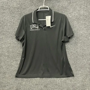 Nike UNLV Womens Dri Fit Polo Shirt Running Rebels Size XL Gray Short Sleeve - Picture 1 of 9