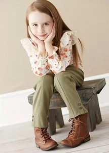 MATILDA JANE EMERALD GABLES RIDER Girl's 12 Pants Green NWT Secret Fields - Picture 1 of 2