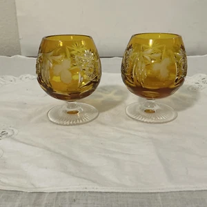 Nachtmann Uva Ámbar Corte a Cristal Transparente Brandy Vidrio Coñac Snifter 4.2” - Imagen 1 de 4