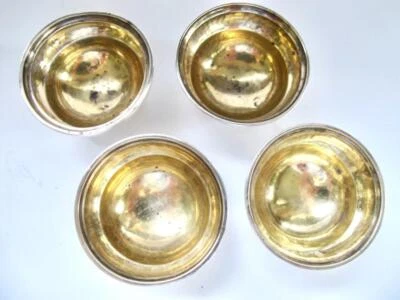 Antiguo sello vintage Georg Jensen Sterling 4 vendedores de sal 1925-32 #410 3 patas Foto 1 de 4