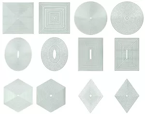 Troqueles de anidación de corte cortados a presión - cuadrados, círculos o diamantes - lisos o puntados - Imagen 1 de 14