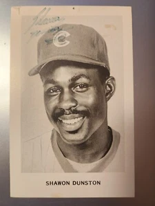 Shawon Dunston Autographed Auto 4x6  Chicago Cubs 1986 - Picture 1 of 2