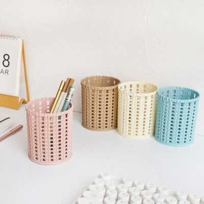 Stationery Pencil Pot Holder Hollow Box Pen Make-up Container Organizer Brush - image 1 of 4