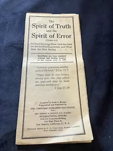 THE SPIRIT OF TRUTH & THE SPIRIT OF ERROR Vintage Chart What God has Said 1950s - Imagen 1 de 14
