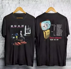 Rush Power Windows Tour 1985 Retro T-Shirt Black Band Concert 80s Gift Fans - Picture 1 of 8
