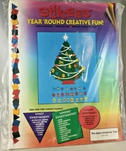 Stik-kees Giant XmasTree Reuseable Clings Sticks On Any Glossy Surface 194 Piece - Picture 1 of 3