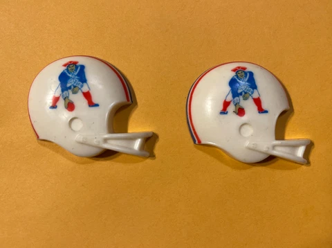 Vintage RUSS New England Patriots NFL Plastic Football FRIDGE MAGNET Lot Of 2 Cover