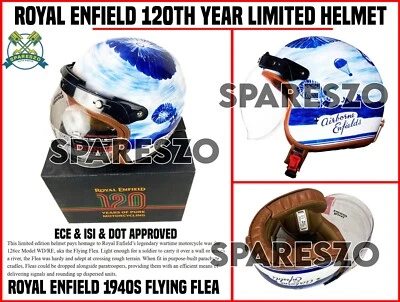 Royal Enfield 120th Year Limited Edition "1940s FLYING FLEA" Open Face Helmet - Image 1 of 4