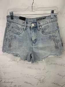 BLANKNYC The Barrow Vintage High Rise Denim Shorts Blue Lifes A Beach NWT - Picture 1 of 9