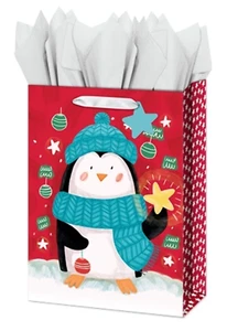 Extra Large Christmas Gift Bag - Whimsical Penguin - Picture 1 of 1