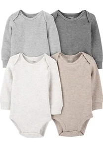 Simple Joys by Carter's Baby 4-Pack Long-Sleeve Thermal Bodysuit Onsies 24 Month - Picture 1 of 14