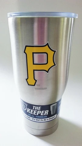 Pittsburgh Pirates MLB 32oz. Stainless Steel Keeper Tumbler Beverage Cup Mug NWT Cover