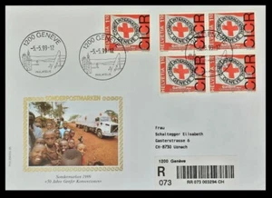 107. Suiza 1999 Usado Registrado FDC Cruz Roja A Alemania - Imagen 1 de 1