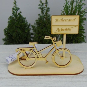 Ruhestand / Arbeiten Damen Fahrrad E-Bike Geldgeschenk oder Gutschein für Rente - Bild 1 von 4