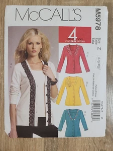McCalls Pattern M5978 Misses' Knit Top & Cardigan Sizes L & XL 16 - 22 - Picture 1 of 3