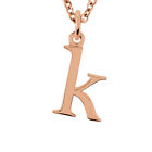 The Abbey Lower Case Initial 'k' Necklace in 14k Rose Gold, 16 Inch