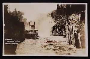 Scarce RPPC Steamer Clifford Sifton. Miles Canyon, Yukon Territory. C. 1910's - Picture 1 of 2