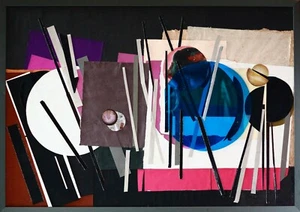 Constance K Livingston 1 von 1 "Entering Space II" handsignierte Original Collage - Bild 1 von 1