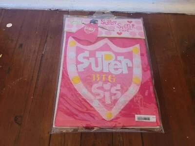 NEW **Pink Girls Big Sister Super Hero Cape : Big Sister Gifts  - Image 1 of 3