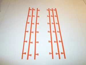 Lot of 6 Aurora AFX Tomy HO Scale Slot Car Racing Track Rail Guards Orange 8648 - Picture 1 of 4