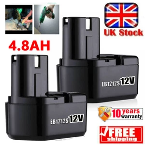 2x12V 4.8Ah Ni-MH Battery For Hitachi EB1212S EB1214L EB1220BL EB1220HL EB1230HL - Picture 1 of 12