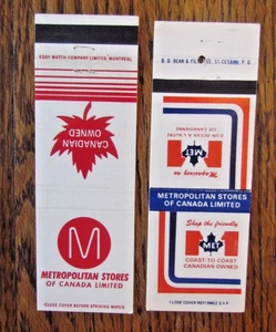 METROPOLITAN DEPARTMENT STORE MATCHBOOK COVERS: ALL OVER CANADA MATCHCOVERS -A23 - Picture 1 of 1