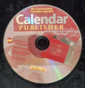 CALENDAR PUBLISHER Simplymedia CD ROM 50 Customizable Layouts Computer Software - Picture 1 of 3
