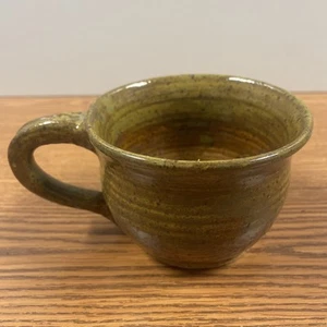 Schöne Studiokeramik Kaffee Tee Becher Tasse 12 Unzen gesprenkelte Schicht Glasur signiert - Bild 1 von 8