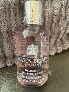 Molton Brown Delicious Rhubarb Rose Bath & Shower Gel, 50ml Travel Size - Picture 1 of 2