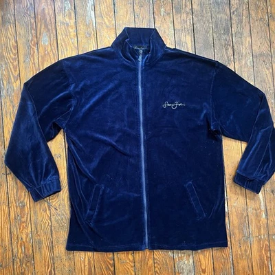 Chaqueta de chándal de terciopelo vintage Sean John para hombre XL azul hip hop ropa de calle Y2K Foto 1 de 4