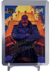 Red Skull Marvel Masterpieces 1994 Gold Foil Signature Series Card #99 - Set Break - Bild 1 von 5