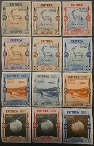 Eritrea 1934 1st International Colonial Art Exposition Naples Full Set Of 12 MH - Picture 1 of 3