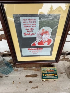 Vintage Ford Motorcraft Parts Bag Framed - Picture 1 of 8