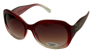 Ellen Tracy Womens Sunglass ET 527 2 Plastic Square Crystal Burgundy - Picture 1 of 13