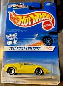 Hot Wheels 1997 First Editions #12 Cars 25th Lamborghini Countach #510 New 🤗 - Picture 1 of 9