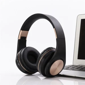 A1 Bluetooth 4.2 Cuffie Bluetooth Super Base color caramella, supporto per ripro - Foto 1 di 1