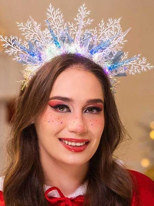 LED Snowflake Headband for Christmas Parties - Picture 1 of 12