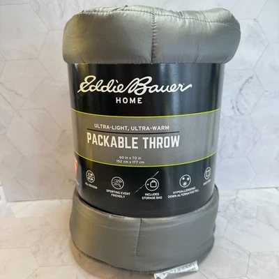 NWT Eddie Bauer 60x 70" Compact Travel Down Alternative Packable Throw Blanket - Image 1 of 4
