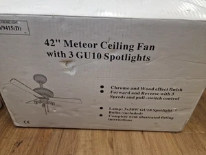 Meteor 42" Ceiling Fan With Gu10 Spotlights - Picture 1 of 3