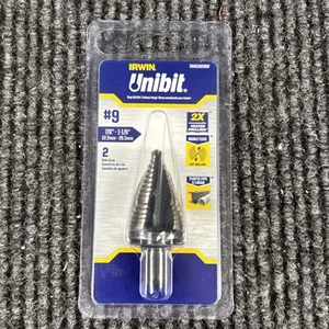 Irwin Unibit IWAS10239DF 7/8"-1-1/8" 2 Hole Sizes for Plastic Pipe & I-Beam NEW! - Picture 1 of 2