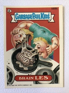 Garbage Pail Kids Topps Original Series 15 Sticker Brain Les 589b - Picture 1 of 2