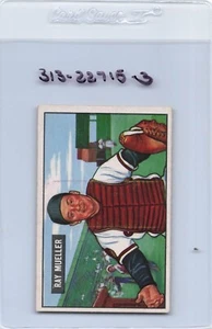 1951 Bowman #313 Ray Mueller Braves EX/MT 51B313-22715-3 - Picture 1 of 2