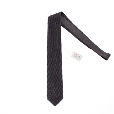 Corbata de punto Italo Ferretti nueva con etiquetas en gris y azul marino 100 % seda hecha en Italia Foto 1 de 4