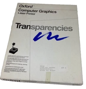 Oxford Computer Graphics Laser Printer Transparency 8 1/2 x 11 Sheets 07401 BOX - Picture 1 of 5