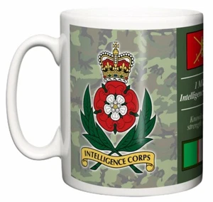 British Army Soldier 1 Military Intelligence Battalion Badge TRF Coffee Tea Mug - Picture 1 of 4